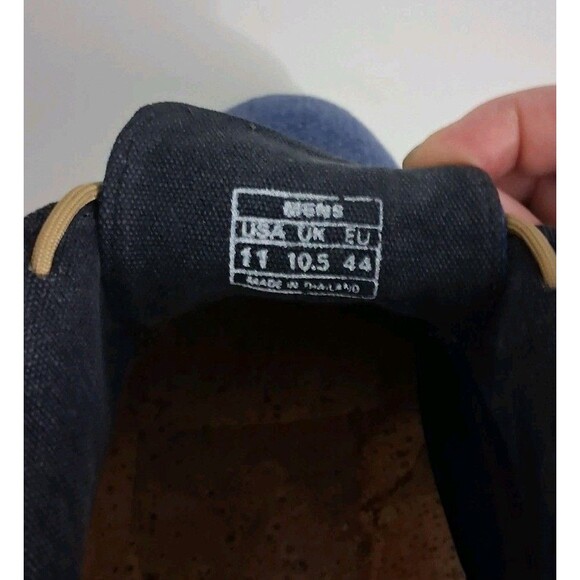 Patara Taj Blue Nomad Mens 11 Fabric Shoes Cork Insoles Hemp Midsoles Canvas - Picture 8 of 9